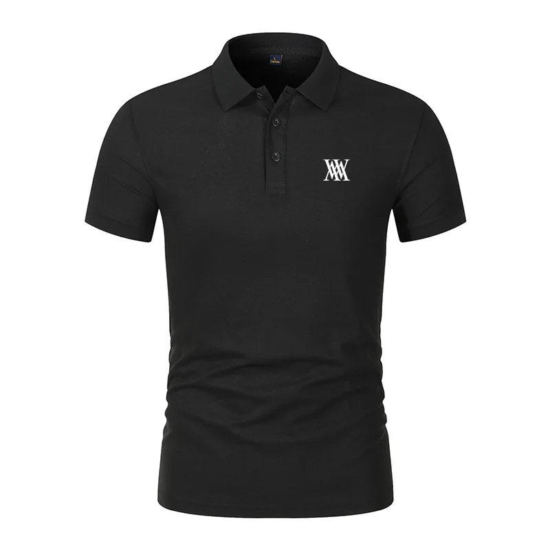 Summer Golf Clothing - เสื้อยืดกอล์ฟผู้ชาย คอปกโปโล แขนสั้น ลำลองสไตล์ธุรกิจ เสื้อยืดพิมพ์ลายเรียบง่ายและทันสมัยสำหรับฤดูร้อน