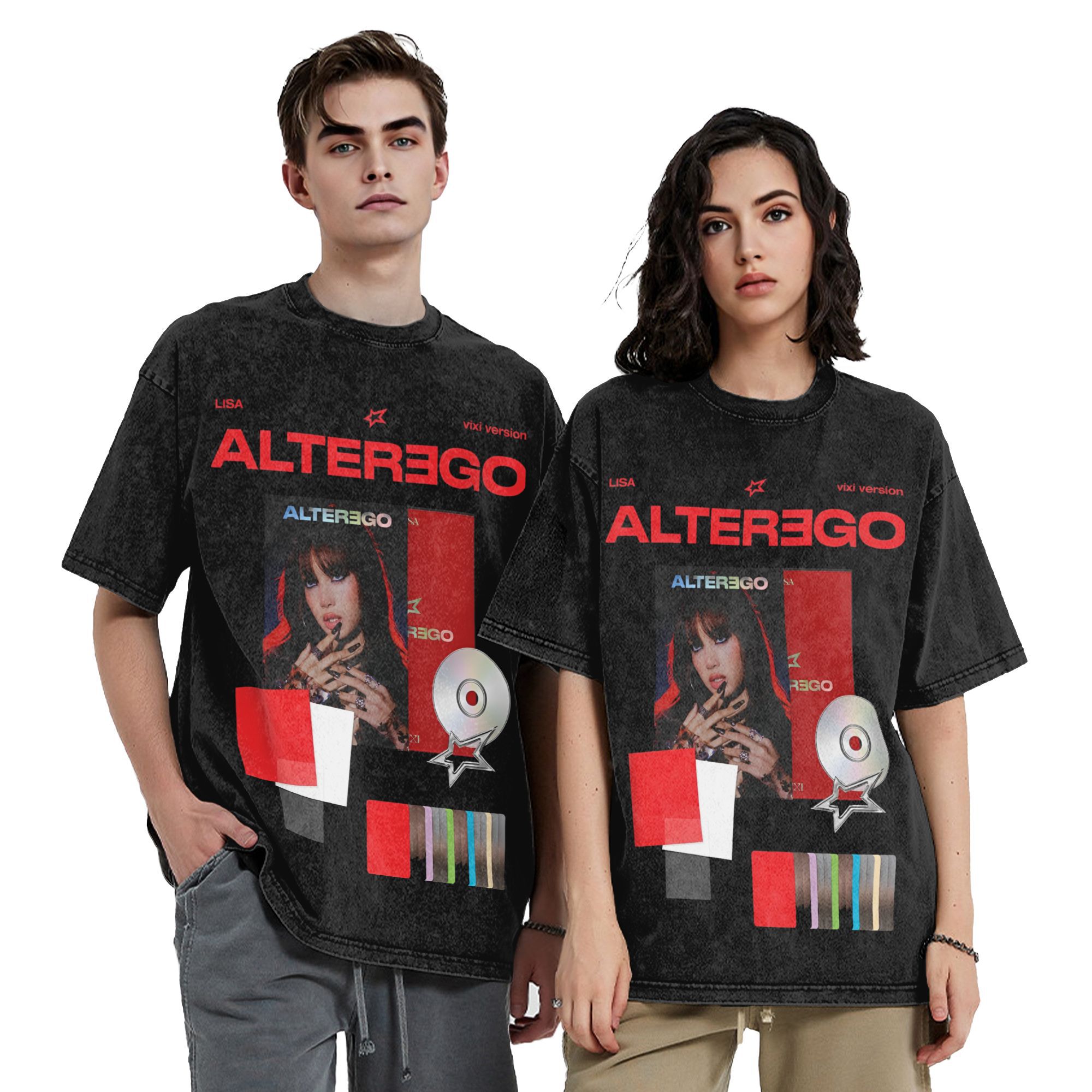 Summer Clothing Ego - เสื้อยืดลายกราฟิก Harajuku LISA Album ALTER EGO