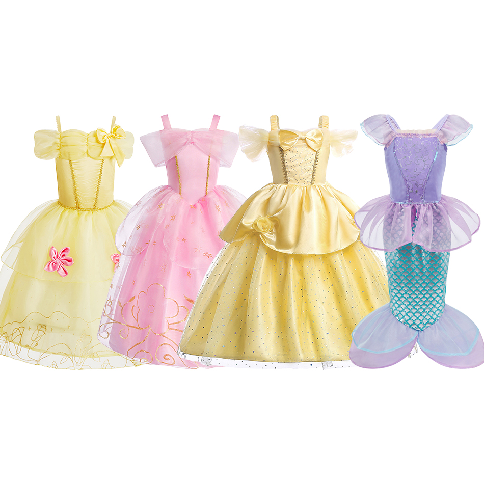 Summer Kids Clothing - ชุดเดรสคอสเพลย์สำหรับเด็กชุดเจ้าหญิงสำหรับการแสดงเครื่องแต่งกายแฟนซีชุดกระโปรงนางเงือก
