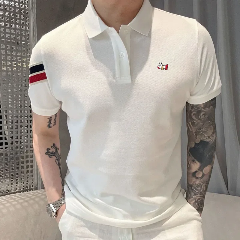 Summer Golf Clothing - เสื้อกอล์ฟผู้ชาย เสื้อโปโลแฟชั่นฤดูร้อนใหม่ เสื้อโปโลแขนสั้นลำลองสไตล์ธุรกิจ เสื้อผ้ากอล์ฟแบรนด์หรูสำหรับผู้ชาย
