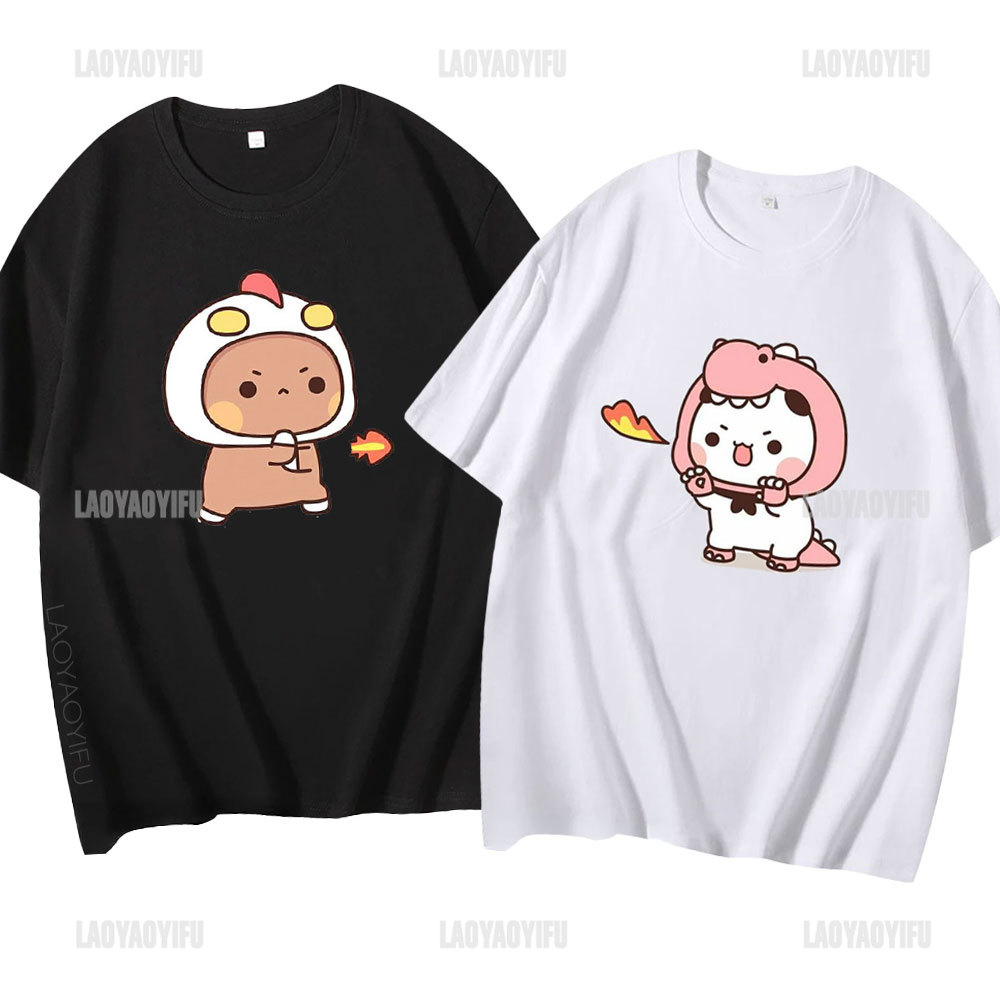 Summer Clothing For 60 Year Old Woman - Kawaii Bubu Dudu เสื้อยืดสำหรับเด็กผู้หญิง, เสื้อยืดลายการ์ตูนหมีแพนด้าเสื้อผ้าผู้หญิงผู้ชายเสื้อยืดลำลองฤดูร้อนเสื้อยืดเสื้อยืดเสื้อยืดผ้าฝ้ายผู้หญิง