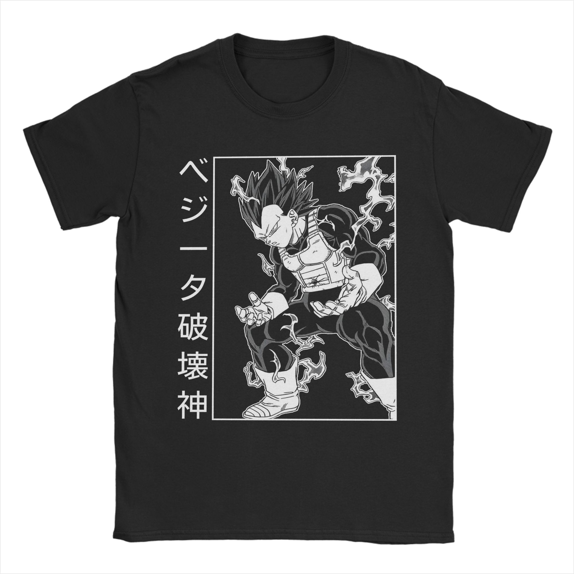 Summer Clothing Ego - เสื้อยืดผู้ชายลายอัลตร้าอีโก้ไซย่า ดราก้อนบอล ผ้าฝ้าย 100% เสื้อผ้าลำลอง แขนสั้น