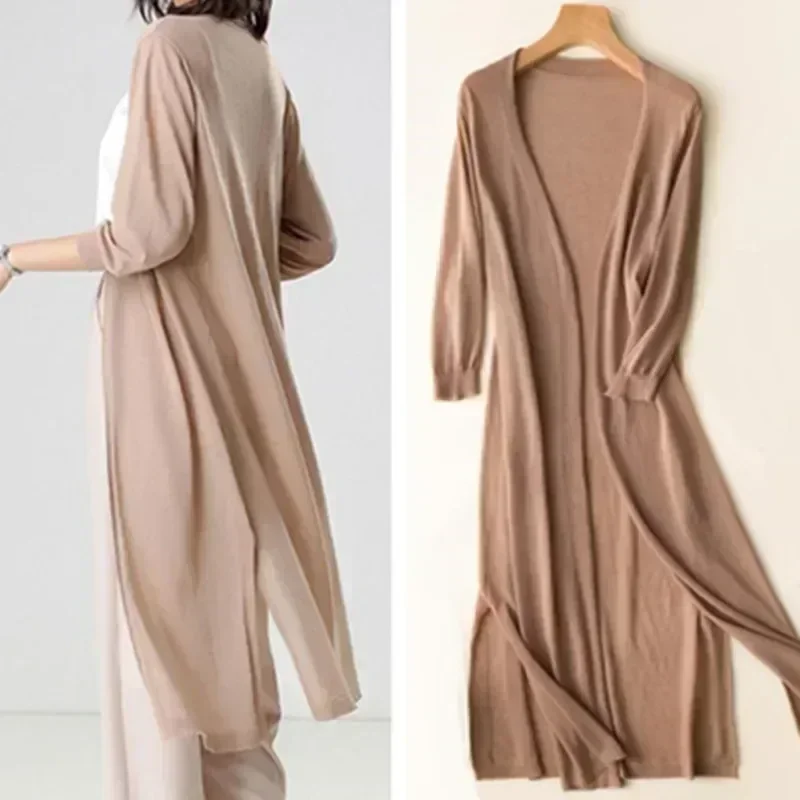 Summer Clothing Yarn - ใหม่ฤดูใบไม้ผลิฤดูร้อน Sun ป้องกันเสื้อผ้าผู้หญิงแขนยาวผู้หญิงหญิงเสื้อกันหนาวแบบถักผู้หญิงเสื้อสุภาพสตรี Shawl Outerwear