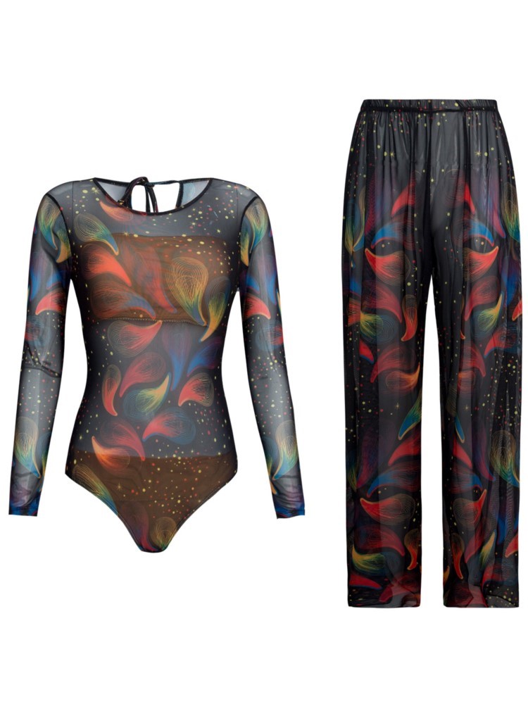 Swim Cover Up Mesh - ชุดว่ายน้ำตาข่าย 2 ชิ้น และกางเกงว่ายน้ำ ชุดว่ายน้ำเซ็กซี่สำหรับผู้หญิง ชุดบิกินี่สำหรับฤดูร้อน
