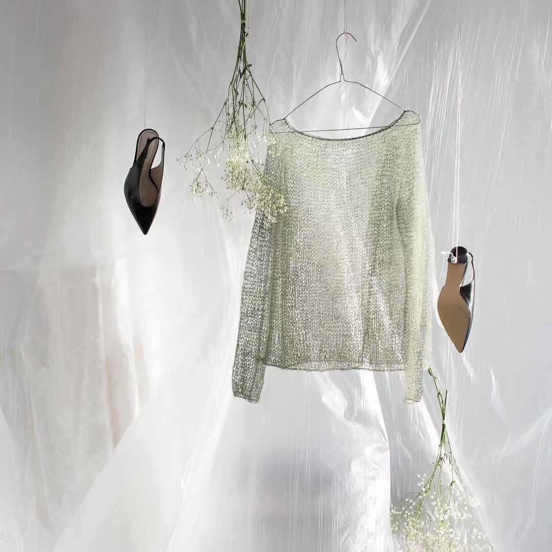 เสื้อไหมพรมโมแฮร์, กระโปรงถัก, - Summer Clothing Yarn บทวิจารณ์และราคา
