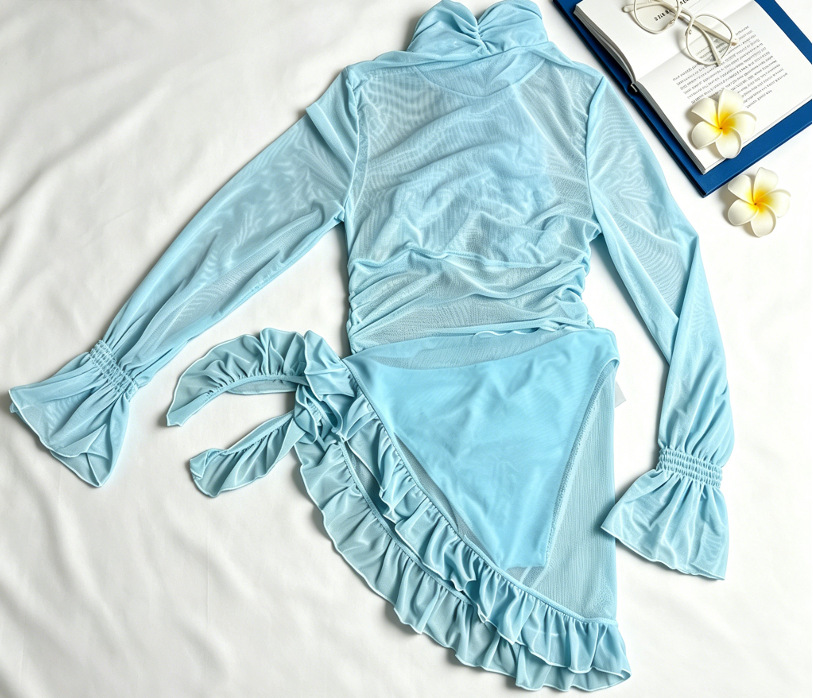 ชุดบิกินี่ 3 ชิ้นแบบทึบพร้อมผ้ - Swim Cover Up Mesh บทวิจารณ์และราคา