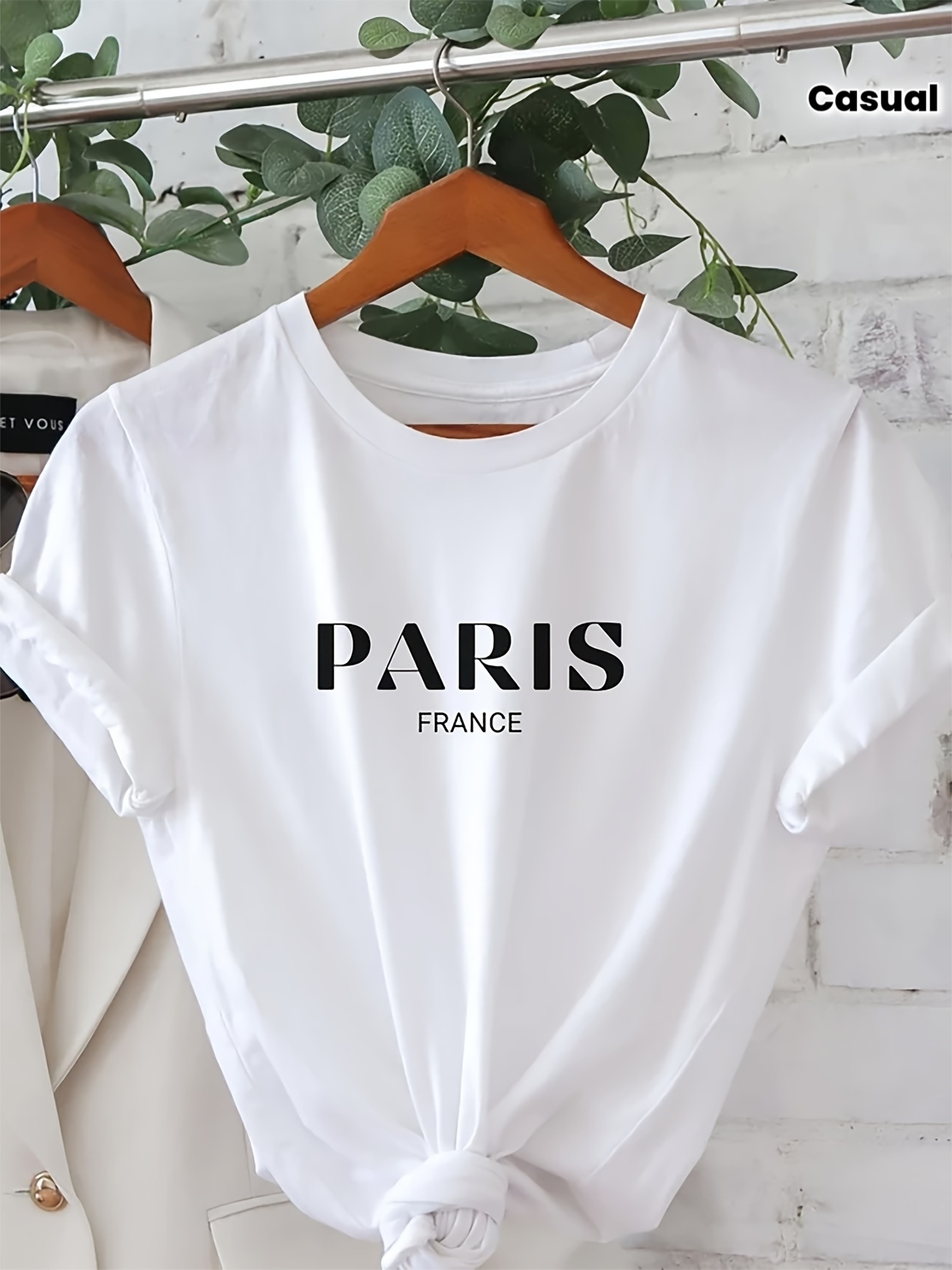 เสื้อยืดคอกลมแขนสั้นลำลองสำหรั - Summer Clothing In Paris บทวิจารณ์และราคา