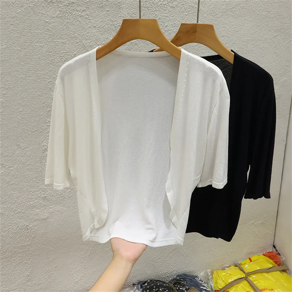 2024สเวตเตอร์คลุมไหล่ผู้หญิงสี - Summer Clothing Yarn บทวิจารณ์และราคา