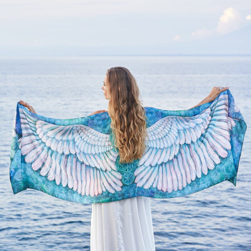 Boho Feather ปีกบิกินี่ Cover- - Summer Clothing Young Women บทวิจารณ์และราคา