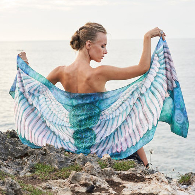 Boho Feather ปีกบิกินี่ Cover- - Summer Clothing Young Women บทวิจารณ์และราคา