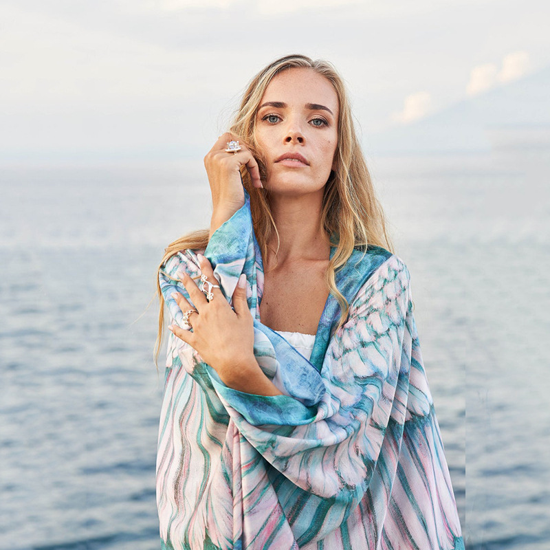 Boho Feather ปีกบิกินี่ Cover- - Summer Clothing Young Women บทวิจารณ์และราคา