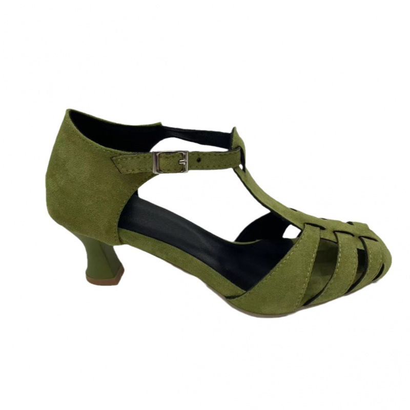 รองเท้าส้นเตี้ยแบบ T-Strap สีเ - Summer Clothing Modest บทวิจารณ์และราคา