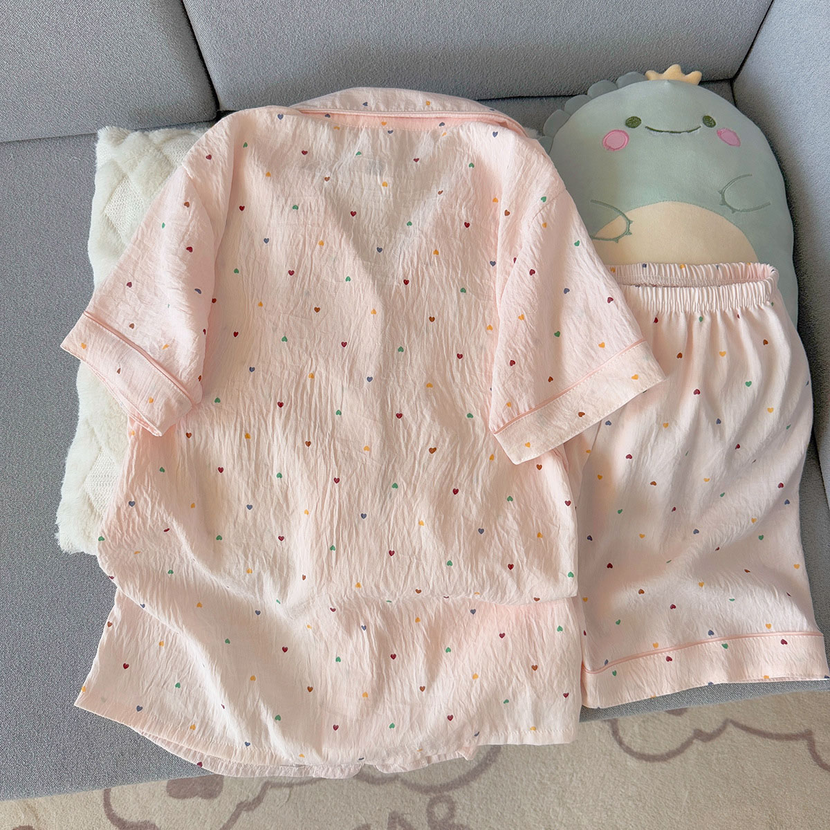 ชุดนอนผ้าฝ้ายลายจุดสำหรับผู้หญ - Summer Clothing Cheap บทวิจารณ์และราคา