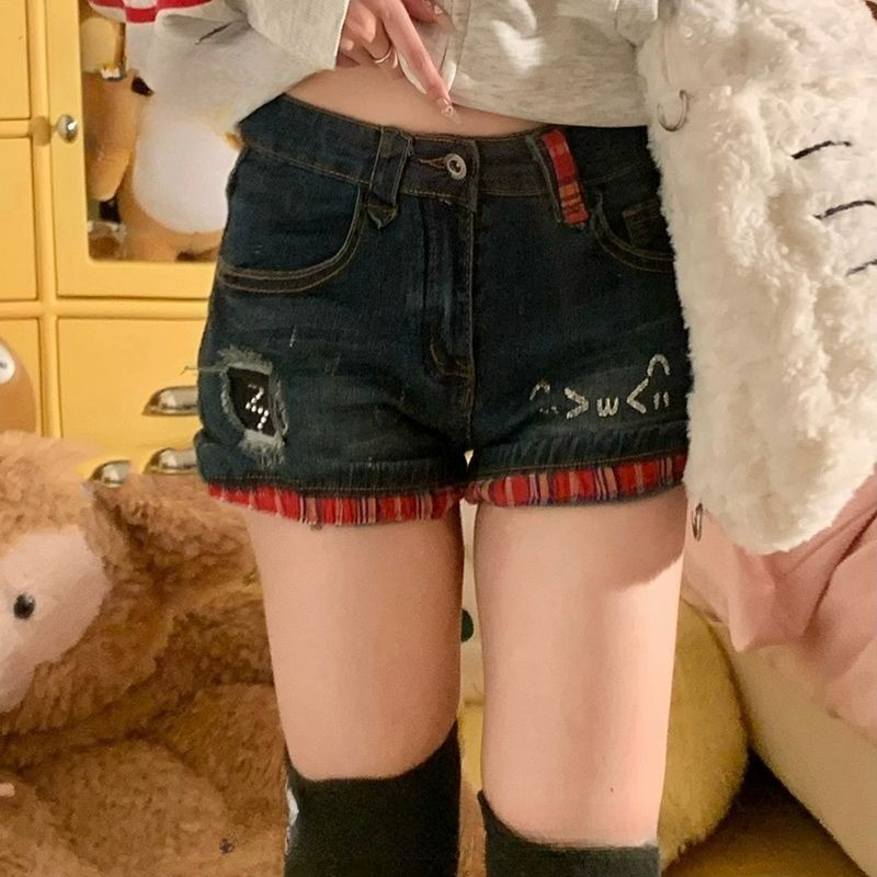กางเกงยีนส์ขาสั้นสไตล์วินเทจอเ - Summer Clothing Cheap บทวิจารณ์และราคา