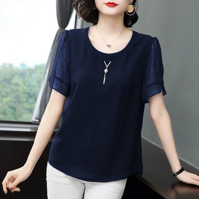 สบายๆสีทึบ All-Match เสื้อผู้ห - Summer Clothing For 60 Year Old Woman บทวิจารณ์และราคา