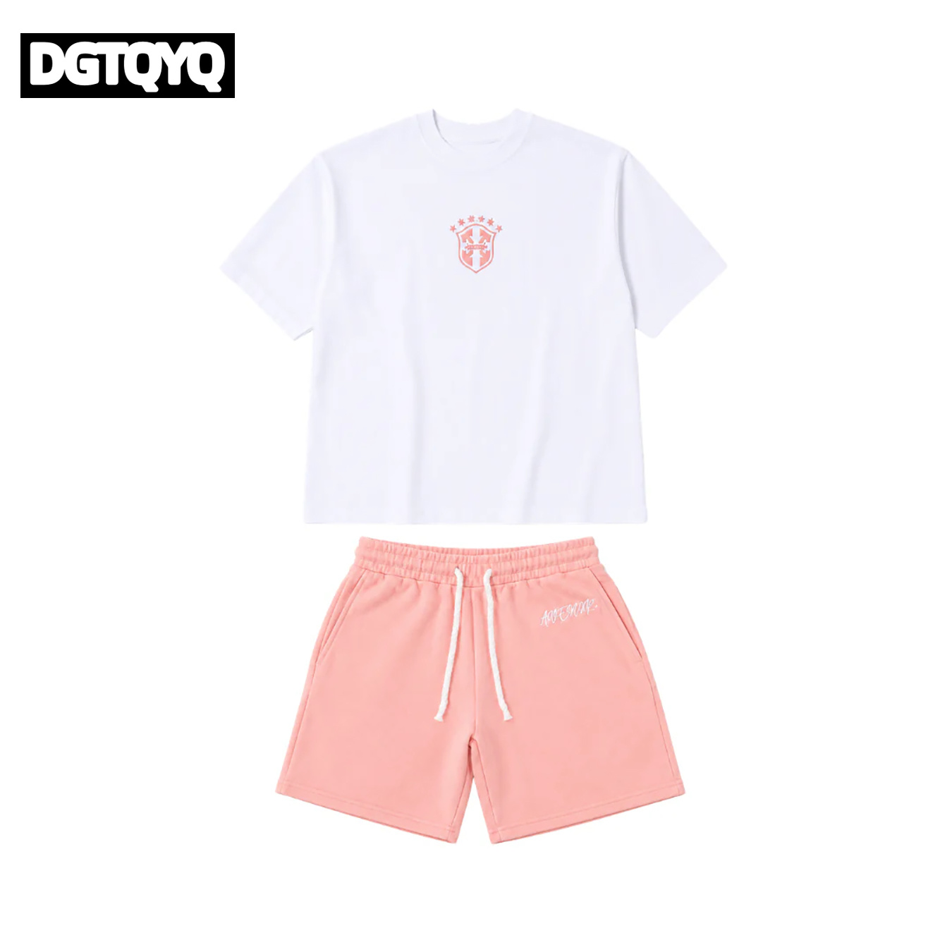 ชุดเซ็ตเสื้อยืดคอกลมพิมพ์ลายกั - Summer Clothing Cheap บทวิจารณ์และราคา