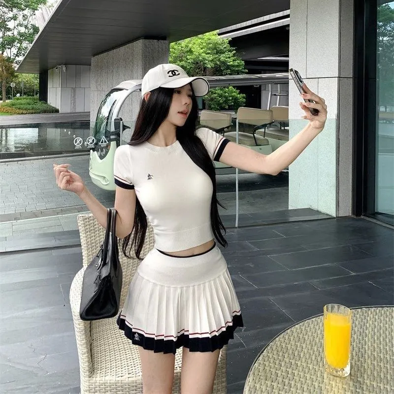 ชุดฤดูร้อนสไตล์เกาหลีแบบสองชิ้ - Summer Golf Clothing บทวิจารณ์และราคา