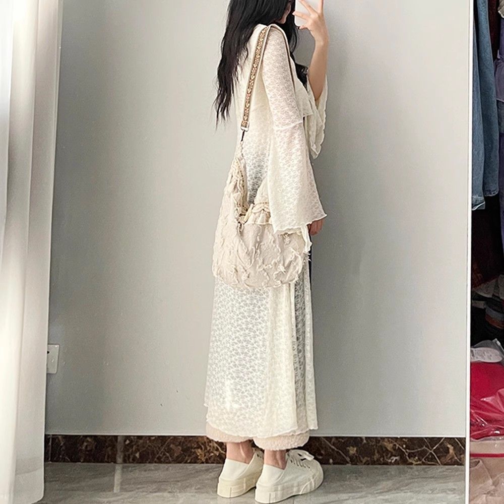 เสื้อคลุมคาร์ดิแกนลูกไม้โอเวอร - Summer Clothing Yarn บทวิจารณ์และราคา