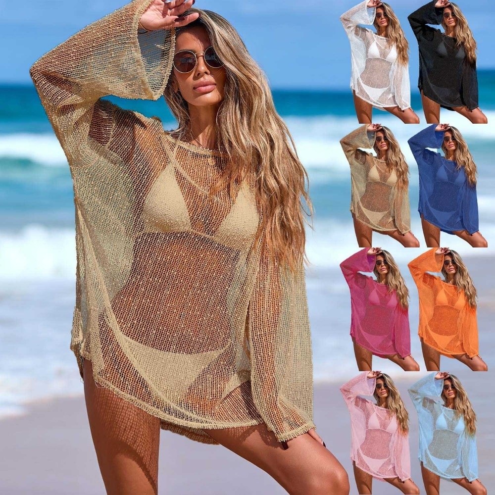 ชุดเดรสชายหาดผ้าตาข่ายบางเบาสำ - Swim Cover Up Mesh บทวิจารณ์และราคา