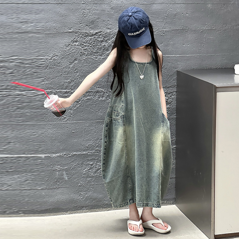 Vintage Blue เด็กหญิงคุณภาพสูง - Summer Kids Clothing บทวิจารณ์และราคา