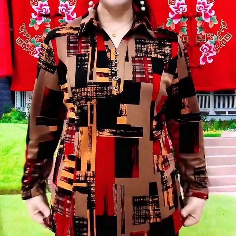เสื้อเบลาส์ทรงหลวมแขนยาวมีกระเ - Summer Clothing For 60 Year Old Woman บทวิจารณ์และราคา