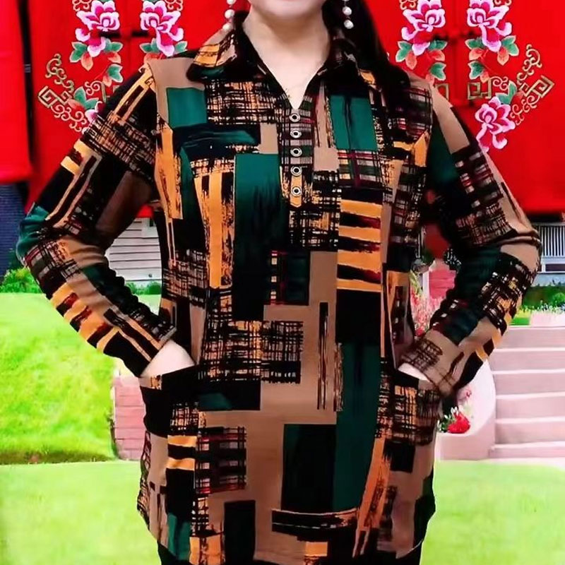 เสื้อเบลาส์ทรงหลวมแขนยาวมีกระเ - Summer Clothing For 60 Year Old Woman บทวิจารณ์และราคา