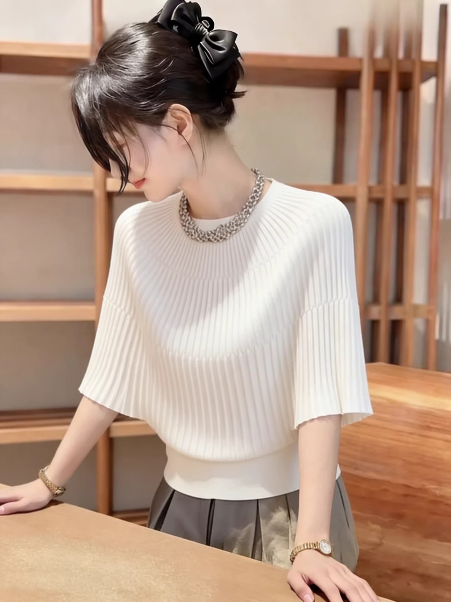 เสื้อผ้าผู้หญิงฤดูร้อน O-Neck  - Summer Clothing Yarn บทวิจารณ์และราคา