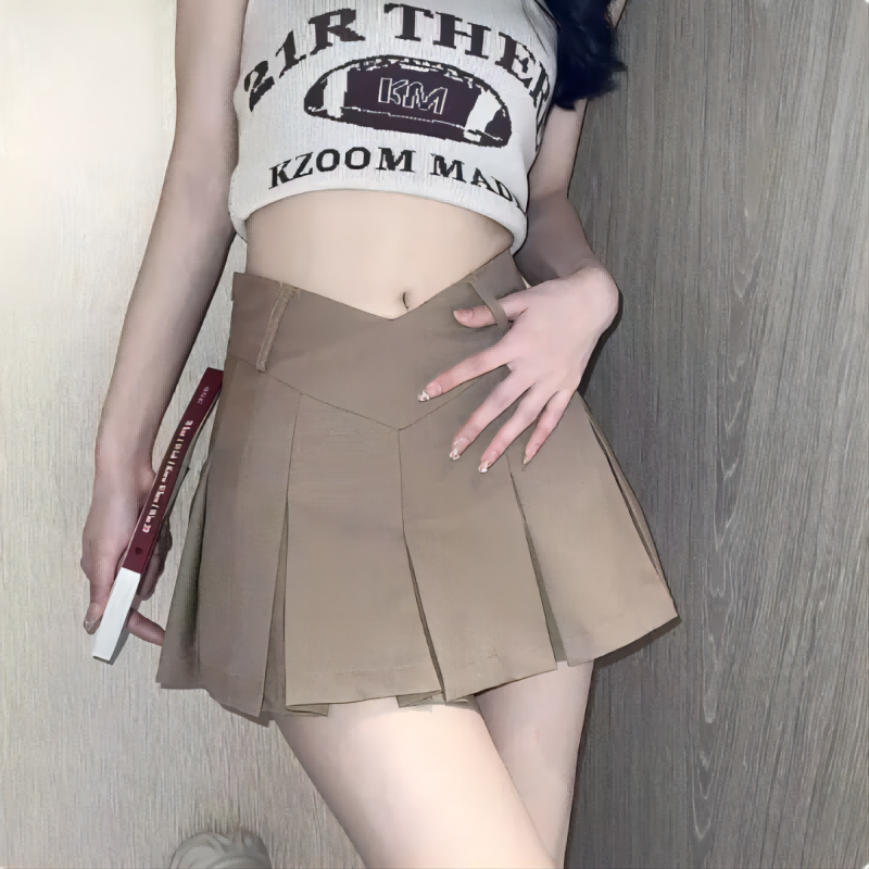 กระโปรงสั้นทรงเอพลีทสีพื้นสไตล - Summer Clothing For 60 Year Old Woman บทวิจารณ์และราคา