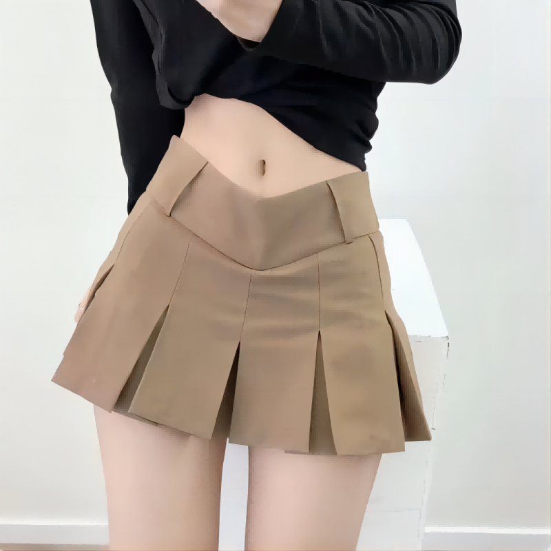 กระโปรงสั้นทรงเอพลีทสีพื้นสไตล - Summer Clothing For 60 Year Old Woman บทวิจารณ์และราคา