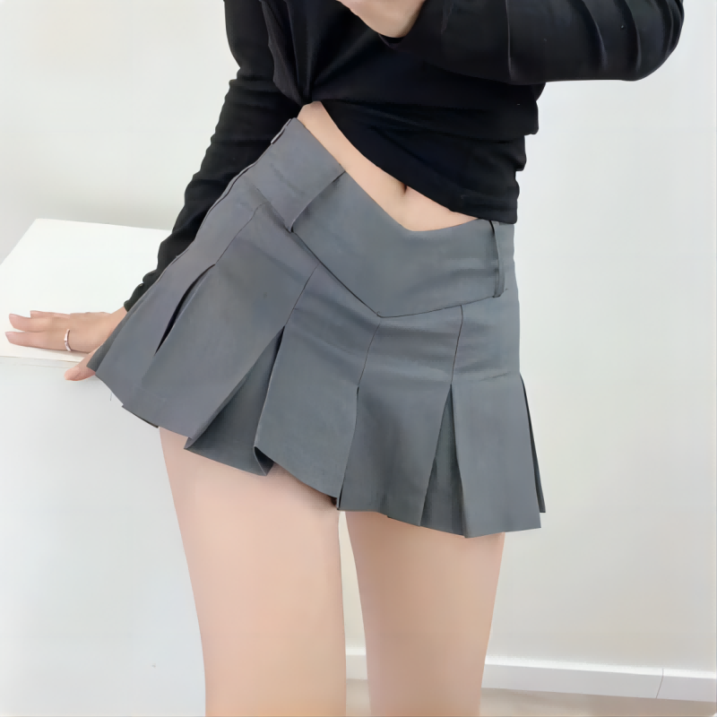 กระโปรงสั้นทรงเอพลีทสีพื้นสไตล - Summer Clothing For 60 Year Old Woman บทวิจารณ์และราคา