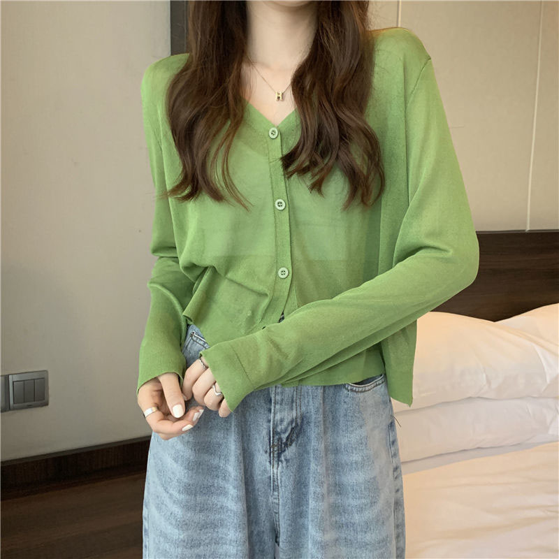 ลูกอมสีบางถักเสื้อสเวตเตอร์ถัก - Summer Clothing Yarn บทวิจารณ์และราคา